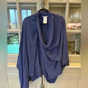 Navy Motherhood Maternity Nursing sweater poncho cape